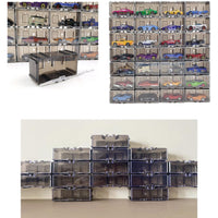 Stackable 1:64 Diecast Car Display Case for Kids' Alloy Car Models