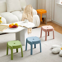 Stackable Thickened Plastic Round Stool for Adults and Kids, Non-Slip Bathroom and Coffee Table Stool