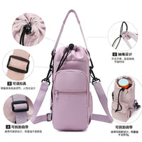 Insulated Water Bottle Carrier Bag with Magnetic Closure and Shoulder Strap