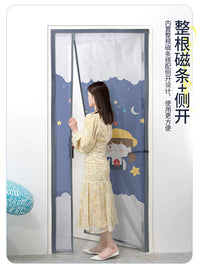 Magnetic Screen Door with Corgi Print, Side Opening, No-Drill Installation