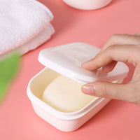 KM.1368 Portable Travel Soap Dish with Lid and Drain for Bathroom