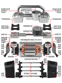 Lingjiang X5 Dual-Cylinder High-Power Car Tire Inflator for SUV