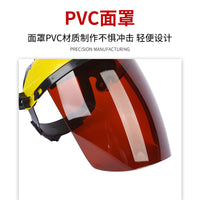 Lightweight Head-Mounted PVC Welding Face Shield for Splash and Impact Protection