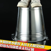 Stainless Steel Multi-Purpose Bucket with Lid - Food Grade, Thickened Steel