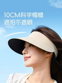 Women's UV Protection Sun Visor with Windproof Lanyard for Cycling and Outdoor Activities
