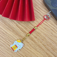 Japanese Lucky Cat Keychain Phone Strap Bag Charm