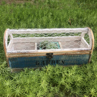 American Country Style Solid Wood Planter Box Outdoor Garden Decor Storage Organizer