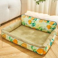 Pet Cooling Mat for Dogs and Cats, Breathable Ice Silk Woven Mat for Summer