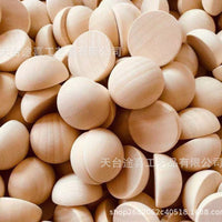 Half-Round Hemu Wood Beads for DIY Crafts