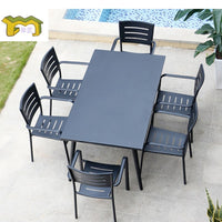 Outdoor Metal Patio Dining Set Balcony Bistro Table and Chairs Modern Garden Terrace Furniture