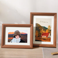 Nordic Minimalist Wooden Photo Frame for Wall or Tabletop Display