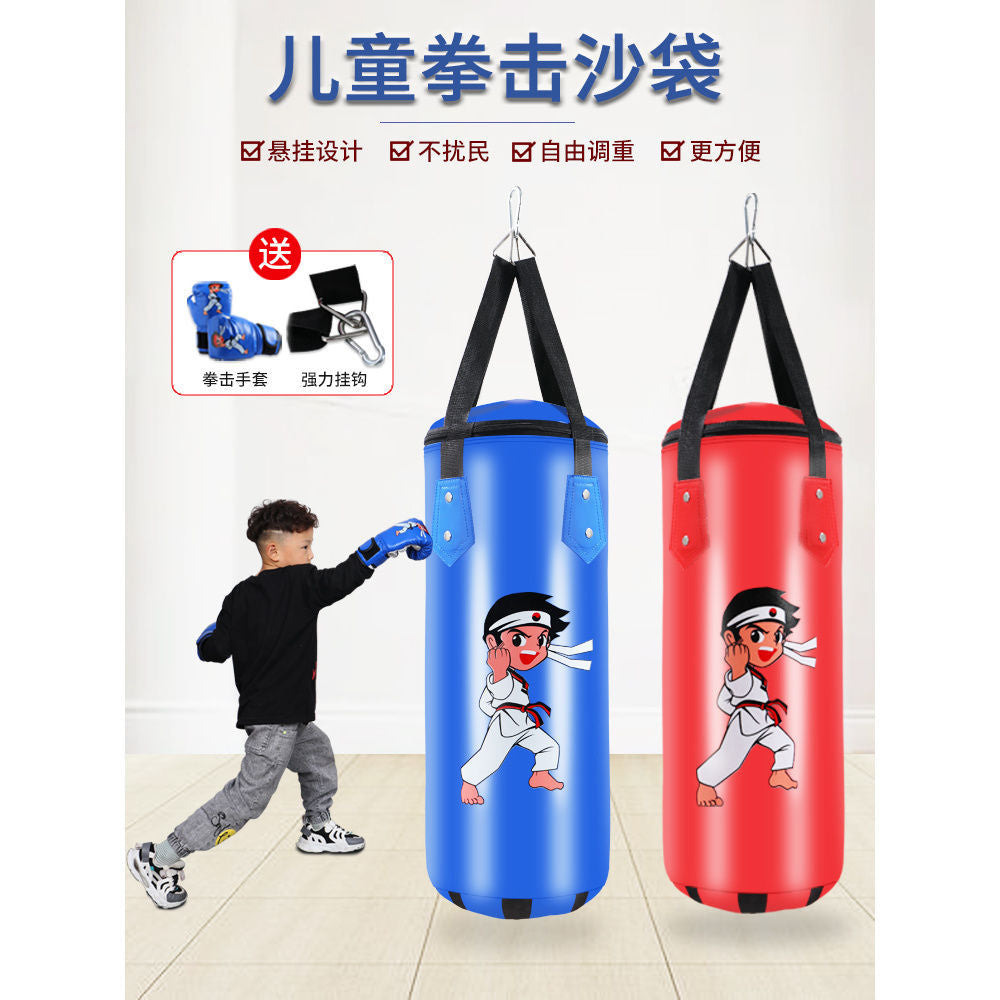 Kids' Punching Bag Set for Taekwondo & Sanda Training, Home Fitness Equipment