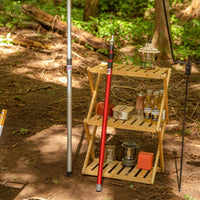 Outdoor Aluminum Alloy Awning Pole Set with Guy Ropes for Tents and Canopies, Foldable and Telescopic, 28mm Diameter