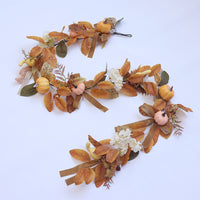 1.8m Artificial Thanksgiving Pumpkin Berry Maple Leaf Garland for Harvest Festival & Christmas Decor