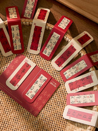 Chinese Style Magnetic Bookmark Set with Auspicious Sayings for Students and Gifts
