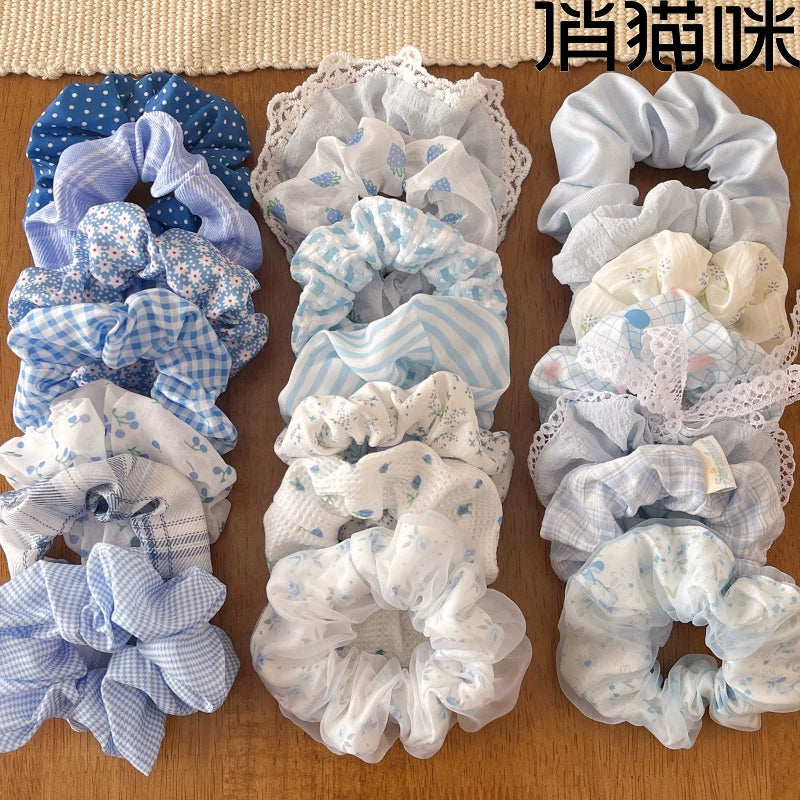 Korean Style Scrunchie Set for Women, Cute Hair Ties for Ponytails
