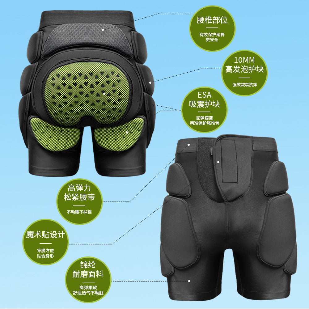 Professional Skiing Protective Gear Set: Impact-Absorbing Hip and Knee Pads for Men and Women