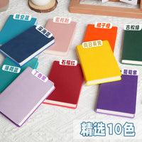 A7 Portable Pocket Notebook, 100 Sheets, PU Leather Cover, Thickened Pages for Students