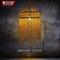 Bohemian Handwoven Rope Pendant Light Shade for DIY Creative Spaces