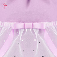 Girls' Ballet Dance Backpack with Sequin and Mesh Trim, Princess Style Barrel Bag for Kids
