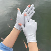 Women's Half-Finger Sun Protection Gloves for Summer Outdoor Activities