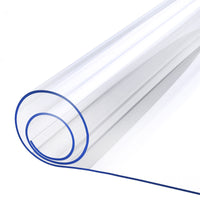 Clear PVC Table Protector Mat, Waterproof & Oil-Proof Soft Glass Tablecloth for Dining, Coffee, Round Tables