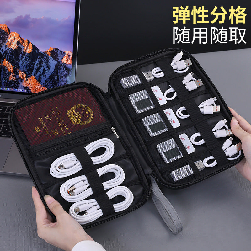 Portable Electronic Accessories Organizer Bag for Cables, Power Bank, USB Drives, and Mouse