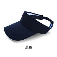 Unisex Solid Color Sun Visor Hat for Outdoor Sports and Running
