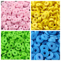 Polymer Clay Beads for DIY Jewelry Making, Spacer Discs for Bracelets and Necklaces