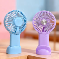 2026 Creative Handheld Mini Fan with Desktop Stand and Carabiner Clip, Portable USB Rechargeable for Outdoor Travel