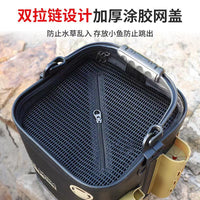 Multifunctional Fishing Live Fish Bucket with Rod Holder