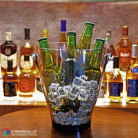 Clear Plastic Ice Bucket with Handles for Parties, Bars, and Restaurants