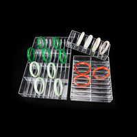 Acrylic Jewelry Display Tray for Bracelets, Jade, and Gemstones - Transparent Organizer