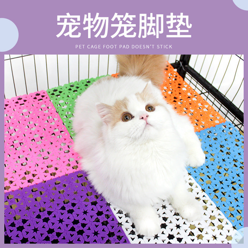 Pet Mat for Cats and Dogs, Cage Mat, Grid Mat, Connectable Foot Pad, Non-slip, Anti-jamming