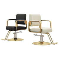 Professional Hydraulic Reclining Barber Chair for Salon, Swivel Styling Chair with Footrest