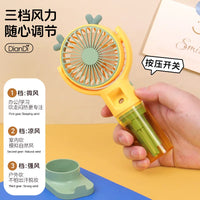 Cartoon USB Rechargeable Mini Handheld Spray Fan