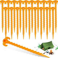 Plastic Threaded Tent Stakes for Camping and Outdoor Adventures