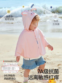 Beipeites Baby Sun Protection Cloak UPF50+ Lightweight Hooded Jacket for Infants and Toddlers