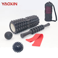 Muscle Relaxation Foam Roller Set with Massage Stick and Myofascial Release Balls for Pilates and Yoga