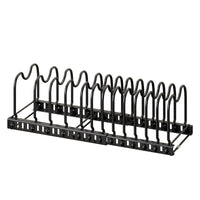 Adjustable Expandable Pot and Pan Organizer Rack for Kitchen Cabinets