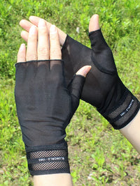 Women's Half-Finger Lace Driving Gloves - Thin, Breathable & UV Protection