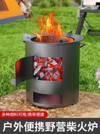 Portable Wood Burning Stove for Outdoor Camping and Home Use