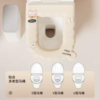 Cartoon U-Shaped Toilet Seat Cushion Washable Bathroom Toilet Pad Universal