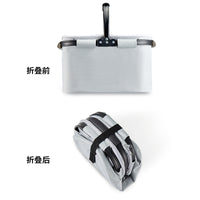 Large Capacity Insulated Cooler Bag with Aluminum Frame, Foldable for Outdoor Travel and Car Use