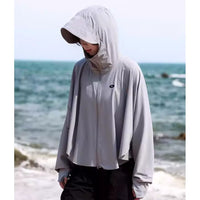 Unisex UPF 50+ Sun Protection Cape Hoodie for Outdoor Activities