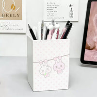Laundry Rabbit Desktop Pen Holder Large Capacity Student Dormitory Makeup Brush Storage Box Cute Cartoon Stationery Organizer