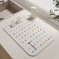 Quick Dry Absorbent Kitchen Countertop Dish Drying Mat for Sink Bar Coffee Machine