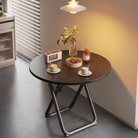 Foldable Portable Dining Table for Small Spaces, Balcony, or Stalls - Round/Square