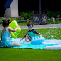 Outdoor Kids Inflatable Water Slide Double Lawn Sprinkler Play Mat for Summer Fun