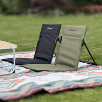 COOLCAMP Outdoor Folding Beach Chair with Backrest, Aluminum Alloy Portable Picnic Lawn Chair